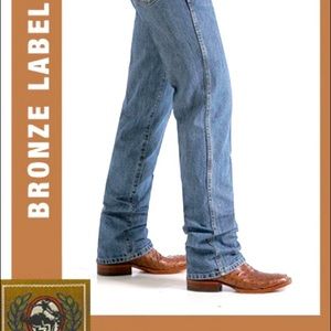 MEN'S CINCH JEANS - BRONZE LABEL MEDIUM WASH 33x32